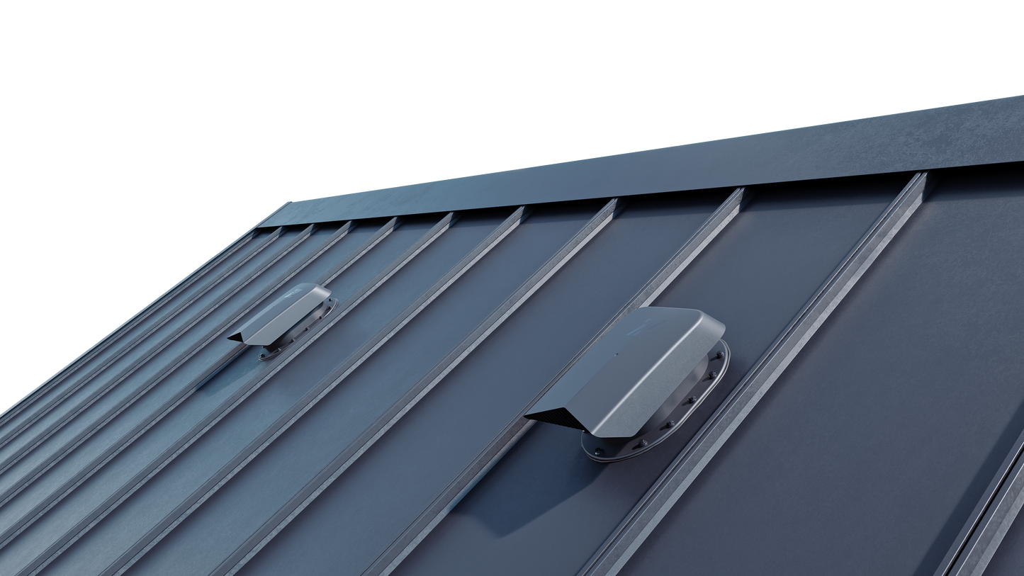 Attic vent Ivent FLOW – Metal Standing Seam or Snap Lock Installation