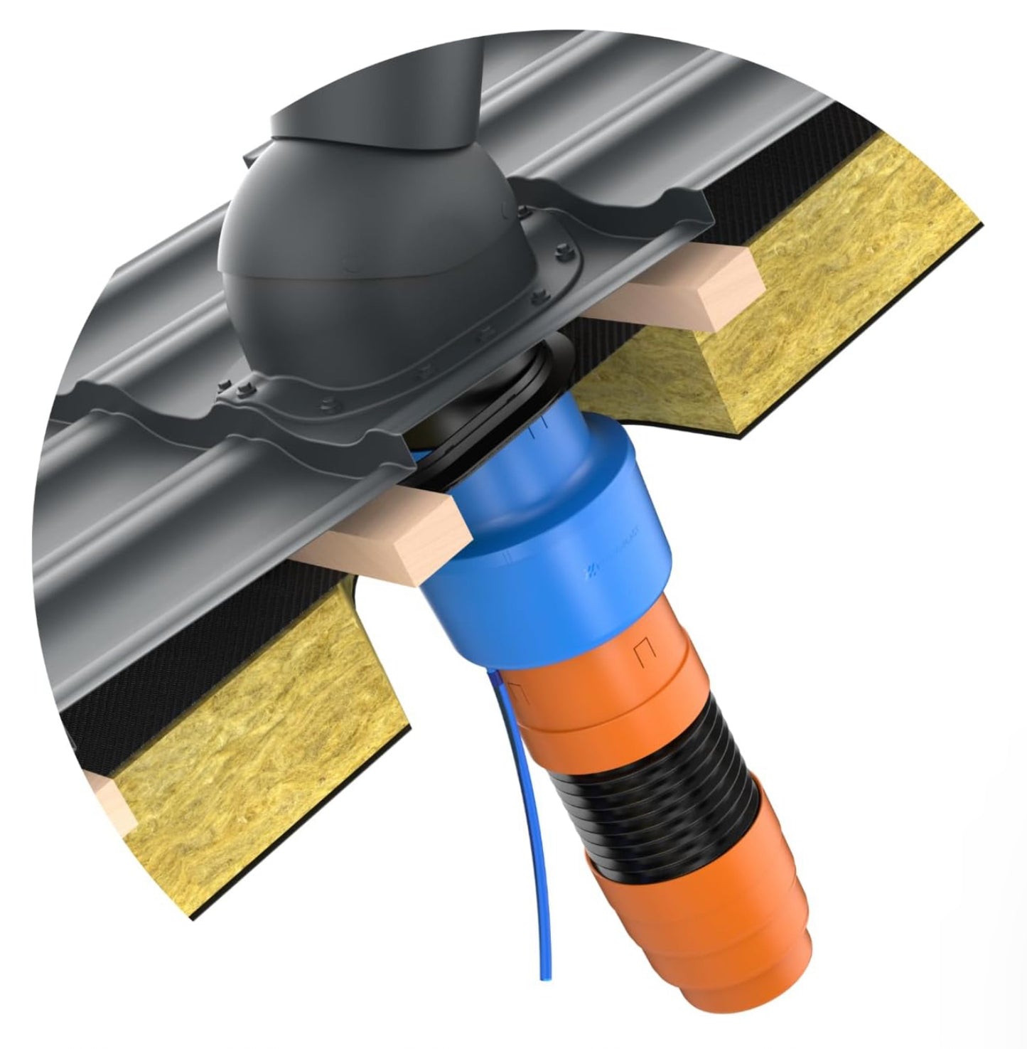 IFLEX duct 5inch – reduction to 4inch and 3inch