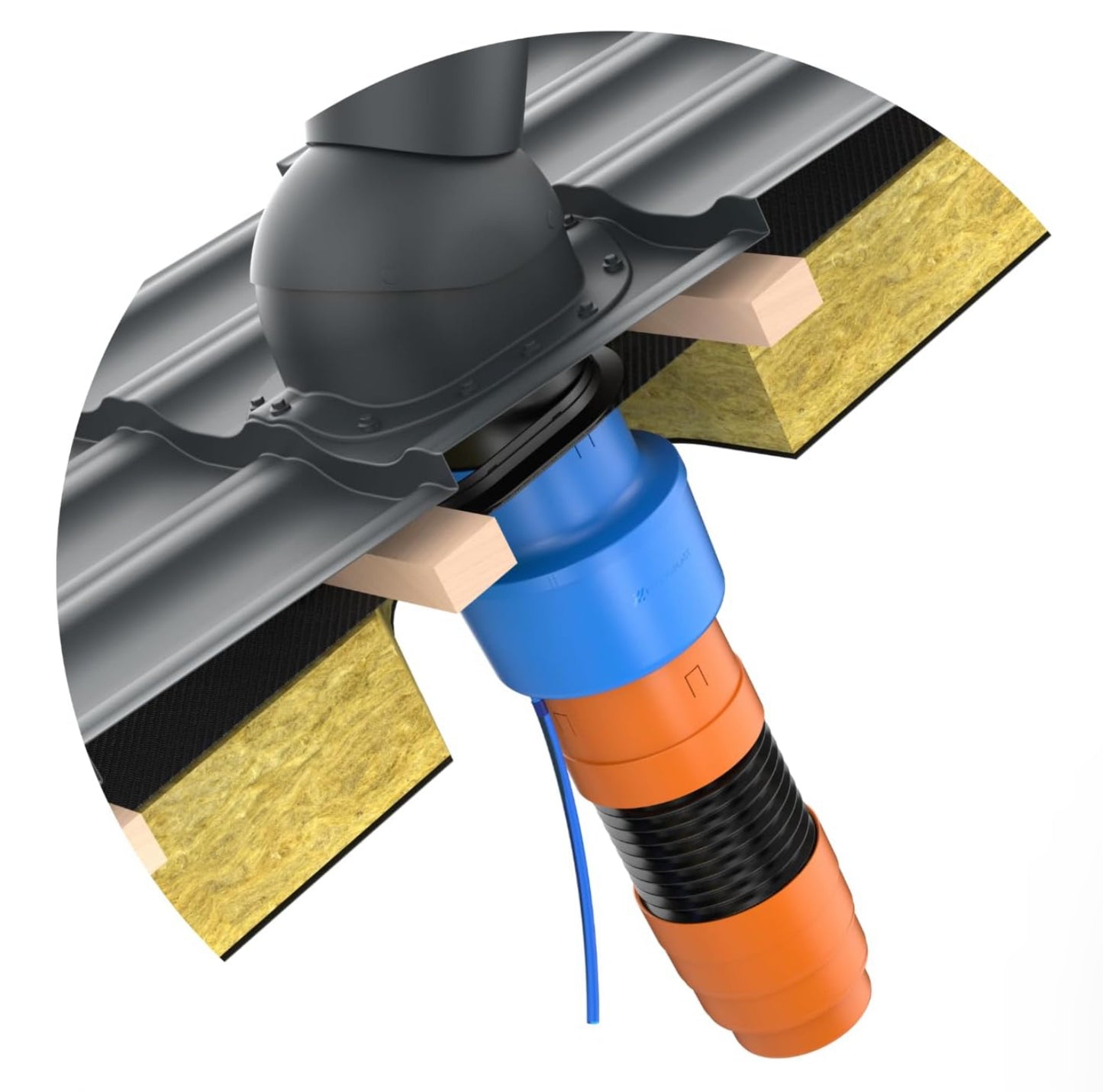 IFLEX duct 6inch – reduction to 5inch