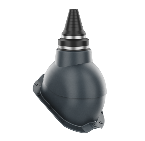 Vent Pipe Roof Flashing - Metal Exposed Fasteners Roofing with RIB profile 3/4" high.