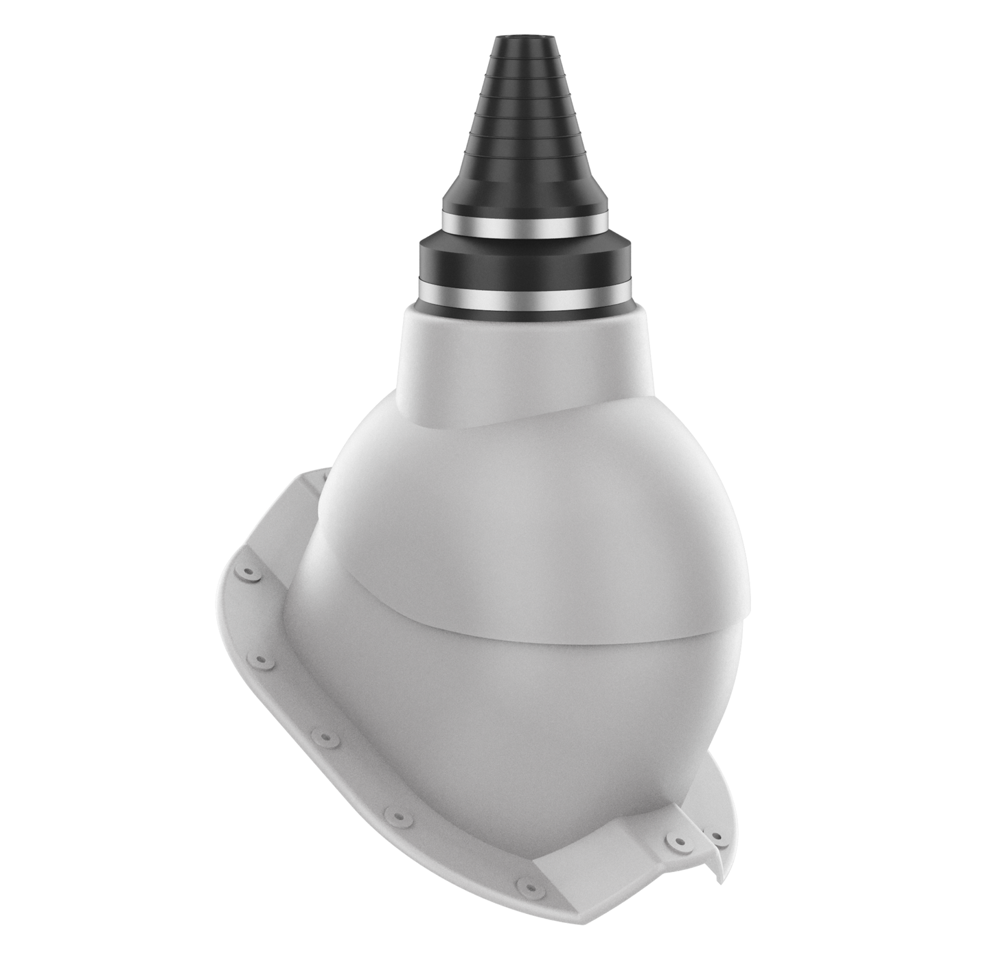 Vent Pipe Roof Flashing - Metal Exposed Fasteners Roofing with RIB profile 1.1/4" high.