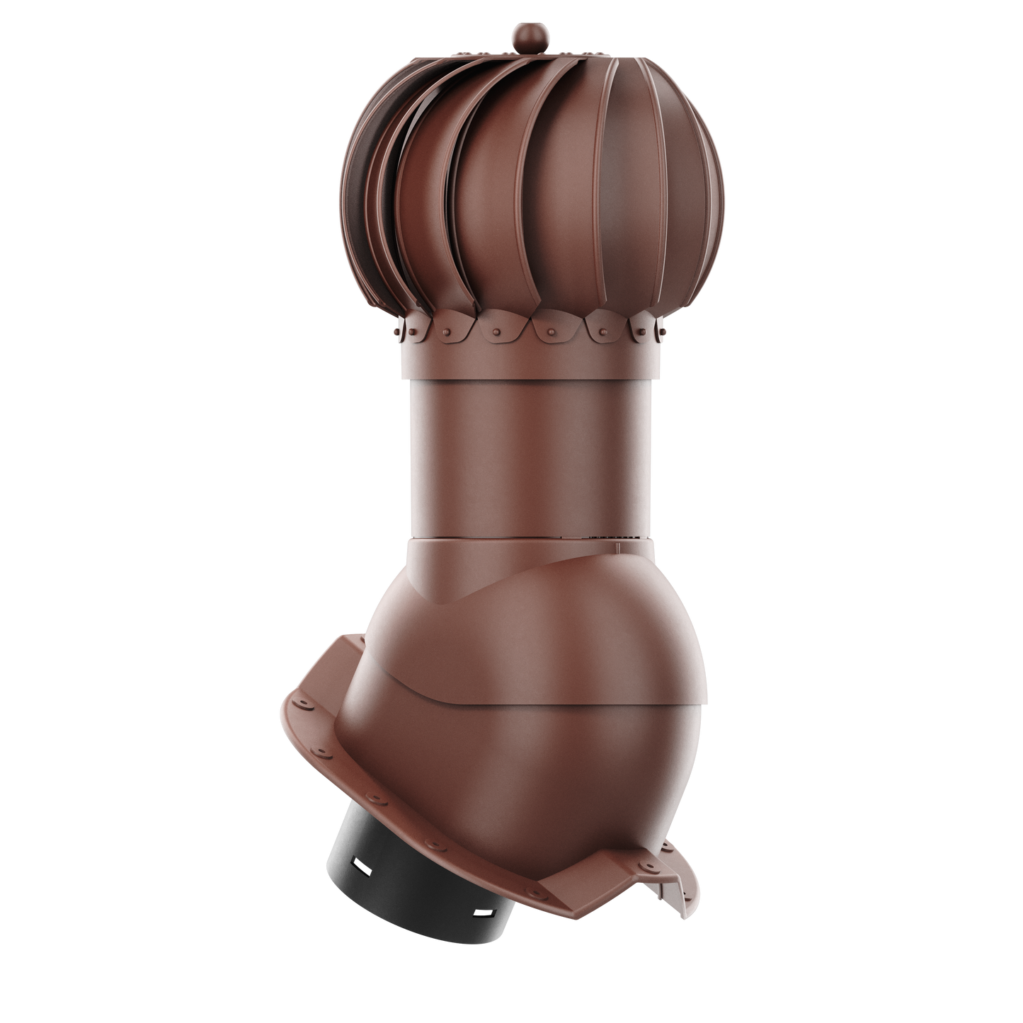 IVENT ROTO ROUND - Kitchen and Bathroom Exhaust Vent for Metal Exposed Fasteners Roofing with RIB profile 1,1/4" high.
