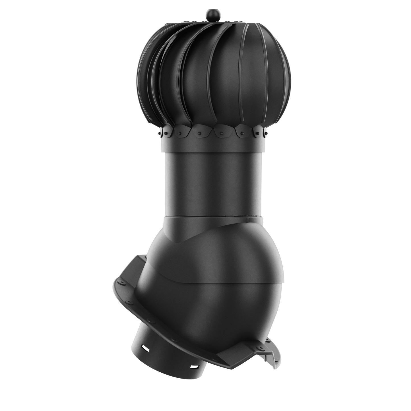 IVENT ROTO ROUND - Kitchen and Bathroom Exhaust Vent for Metal Exposed Fasteners Roofing with RIB profile 1,1/4" high.