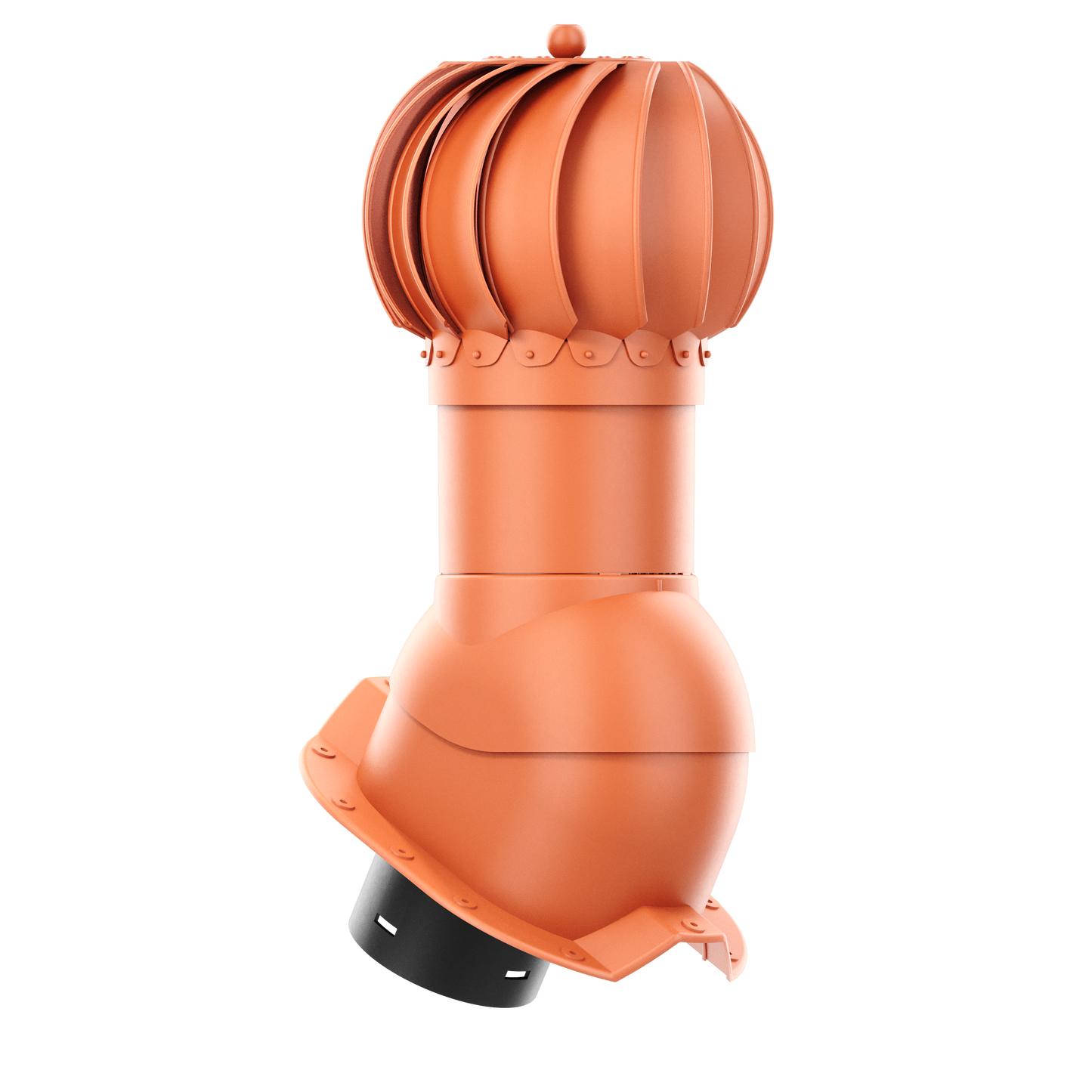 IVENT ROTO ROUND - Kitchen and Bathroom Exhaust Vent for Metal Exposed Fasteners Roofing with RIB profile 1,1/4" high.