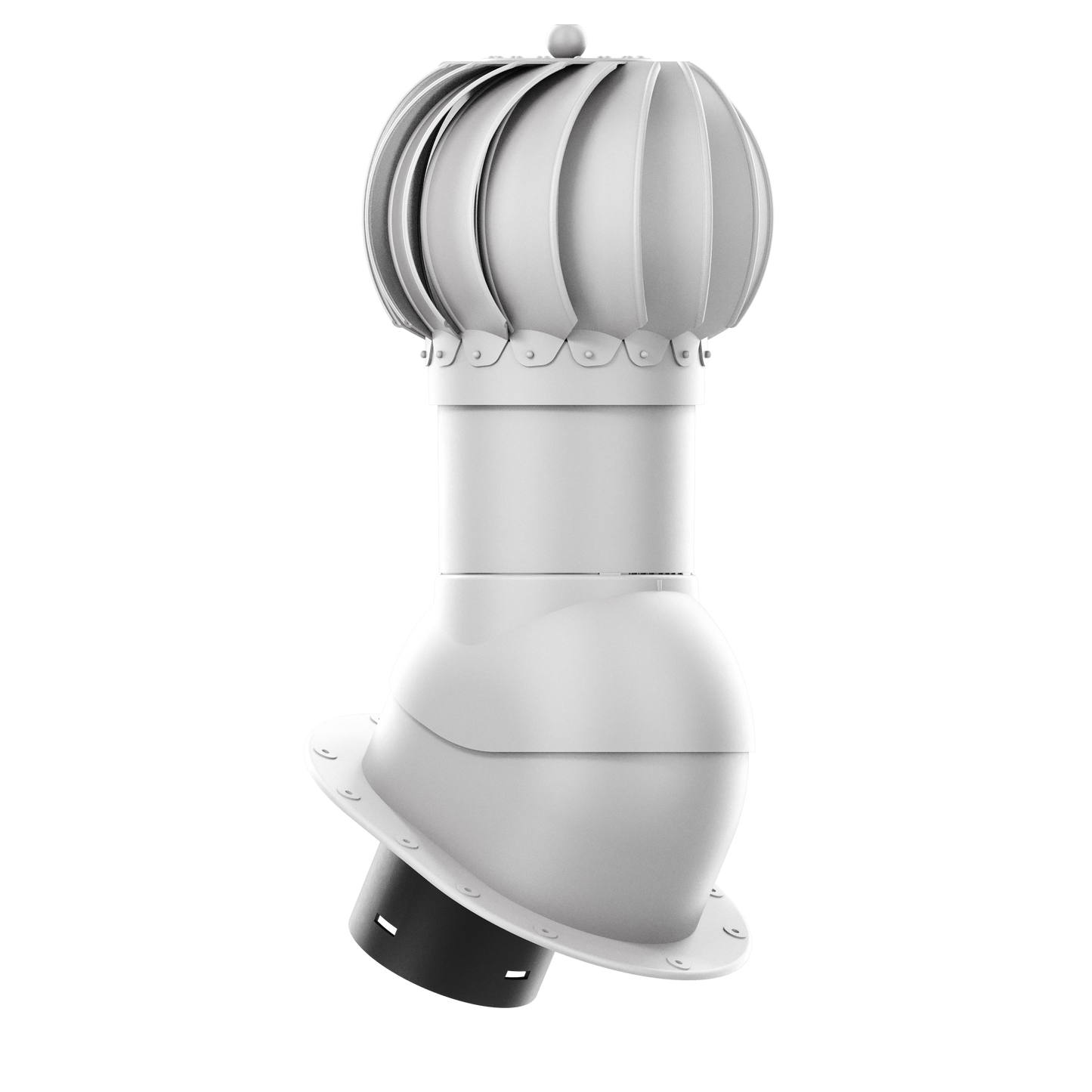 Roof turbine vent - active attic, kitchen and bathroom roof exhaust - Ivent ROTO Round – Metal Installation
