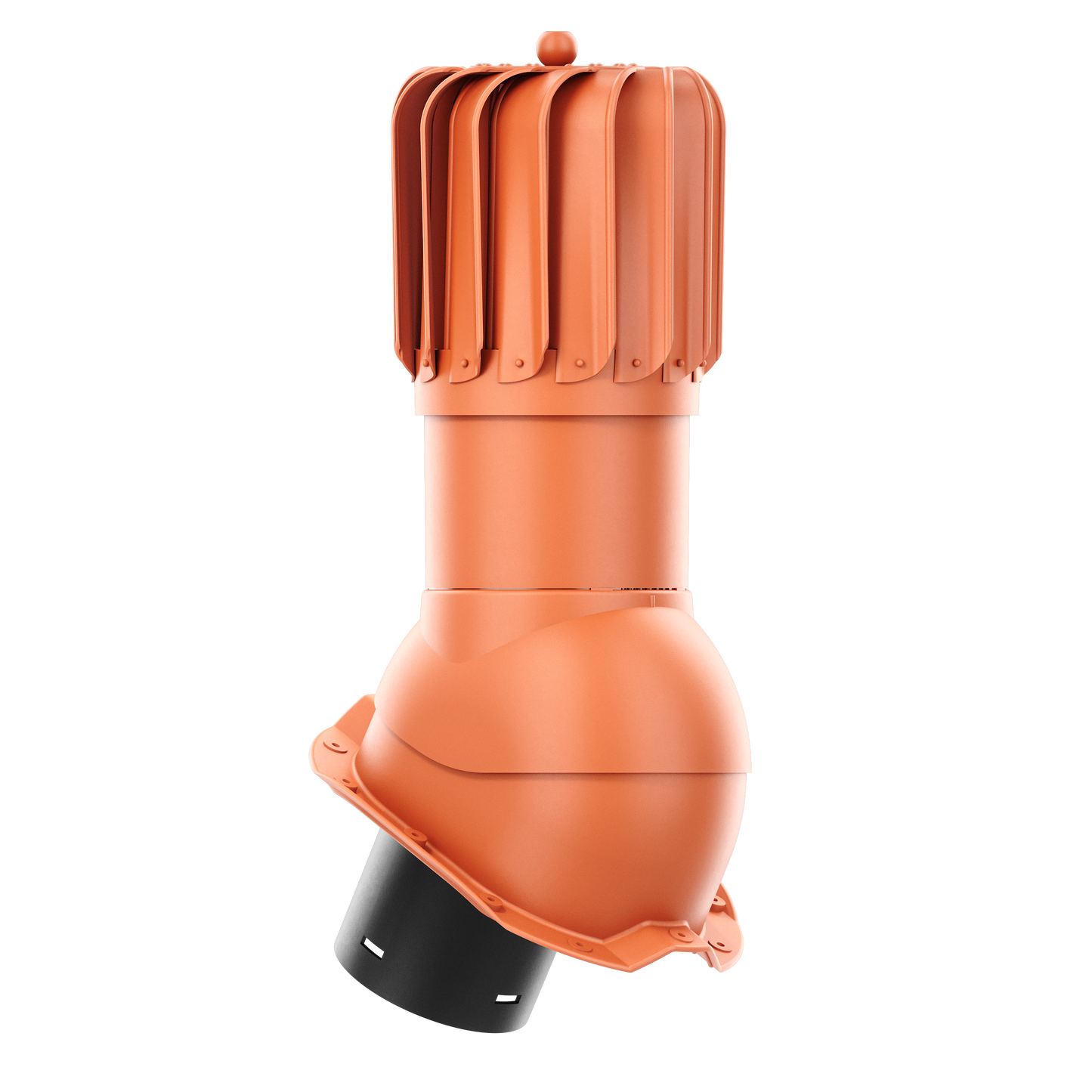 IVENT ROTO OBLONG - Kitchen and Bathroom Exhaust Vent for Metal Exposed Fasteners Roofing with RIB profile 3/4" high.