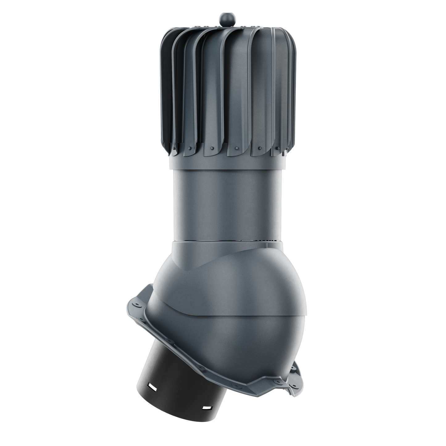 IVENT ROTO OBLONG - Kitchen and Bathroom Exhaust Vent for Metal Exposed Fasteners Roofing with RIB profile 3/4" high.