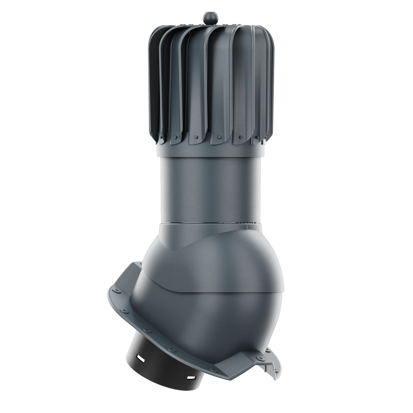 IVENT ROTO OBLONG - Kitchen and Bathroom Exhaust Vent for Metal Exposed Fasteners Roofing with RIB profile 1,1/4" high.
