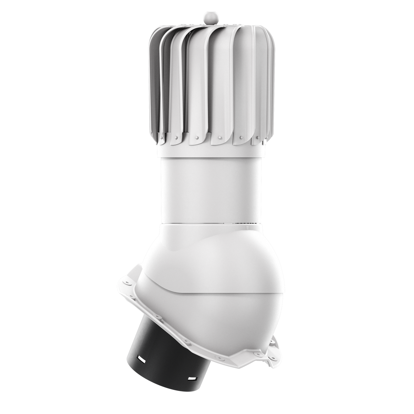 IVENT ROTO OBLONG - Kitchen and Bathroom Exhaust Vent for Metal Exposed Fasteners Roofing with RIB profile 3/4" high.