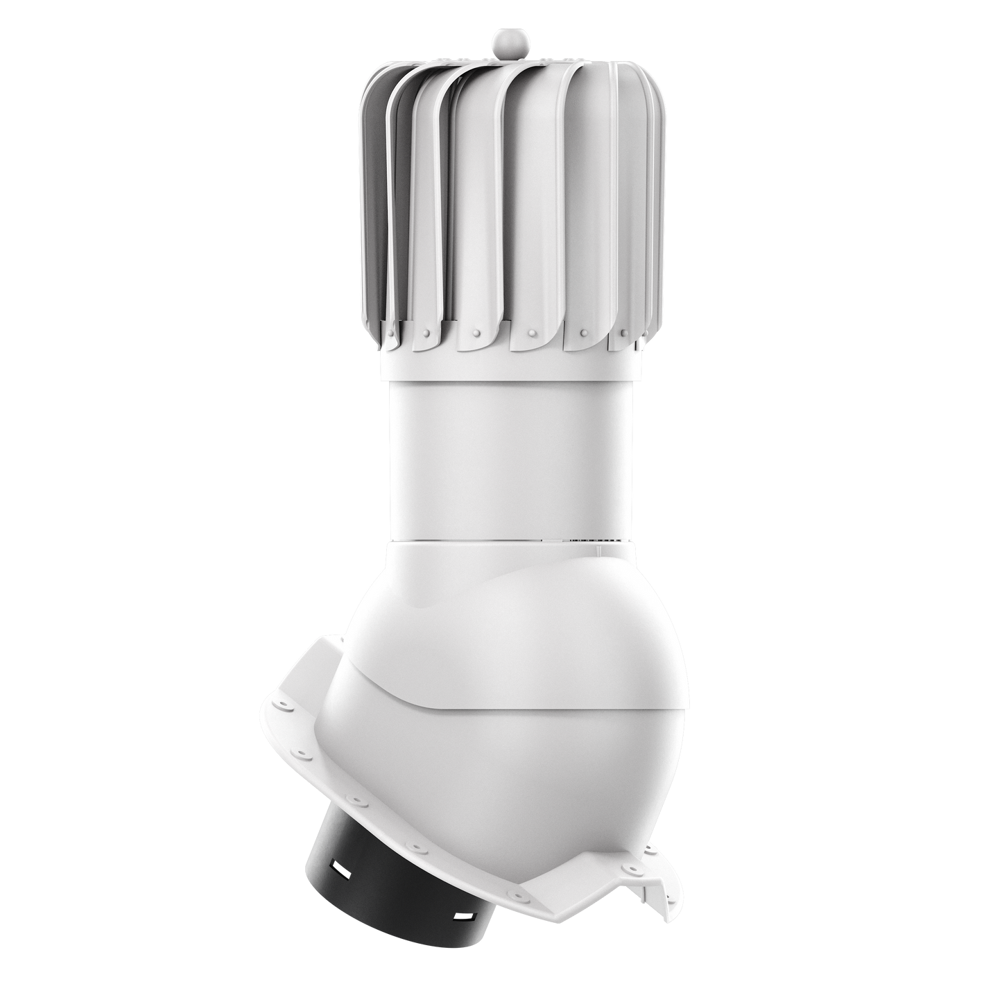 IVENT ROTO OBLONG - Kitchen and Bathroom Exhaust Vent for Metal Exposed Fasteners Roofing with RIB profile 1,1/4" high.