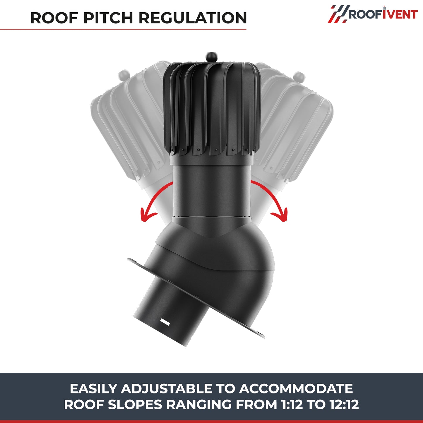 Roof turbine vent - active attic, kitchen and bathroom roof exhaust - Ivent ROTO Oblong – Metal Installation