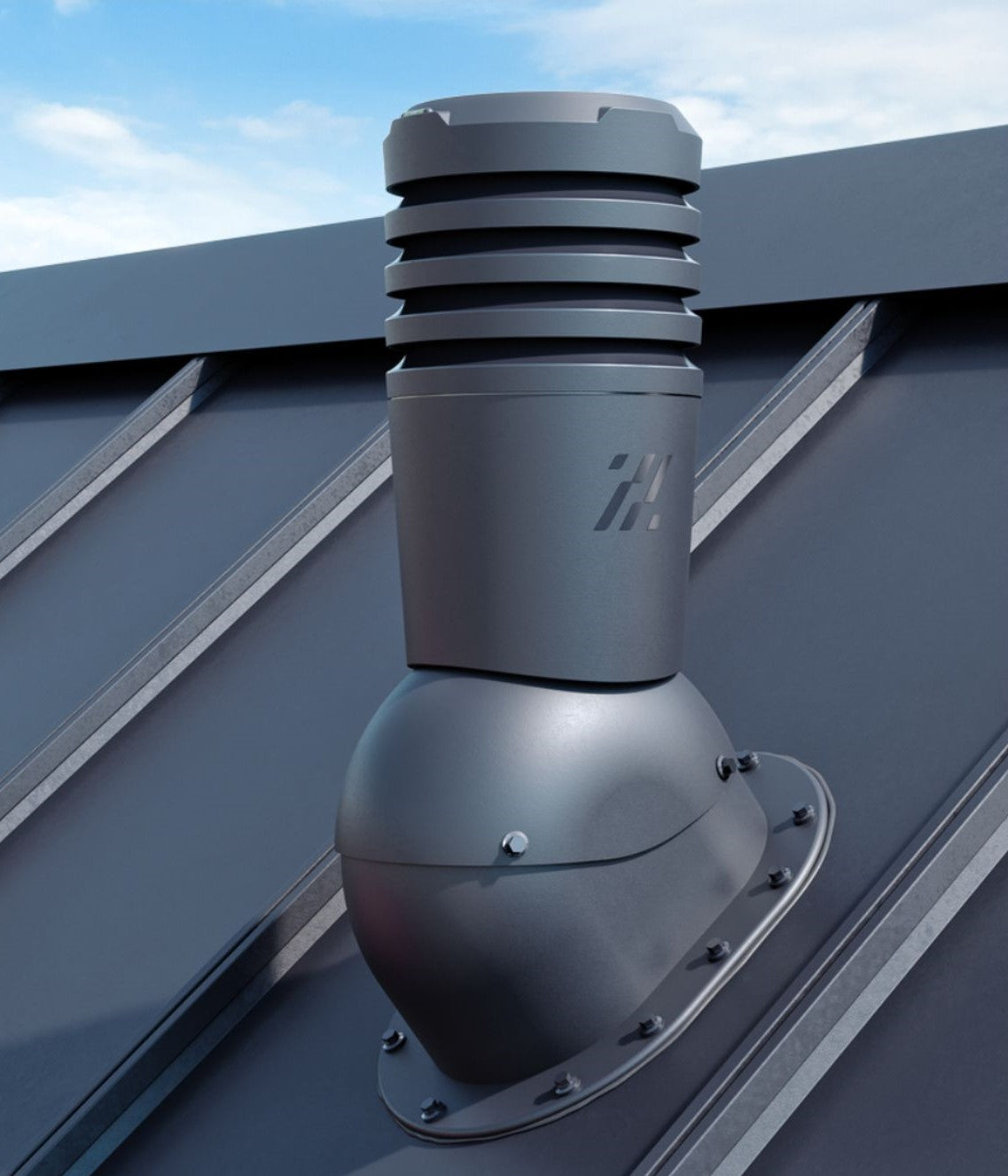 Kitchen, Bathroom and Dryer Roof Exhaust Vent - Ivent ECO – Metal Installation
