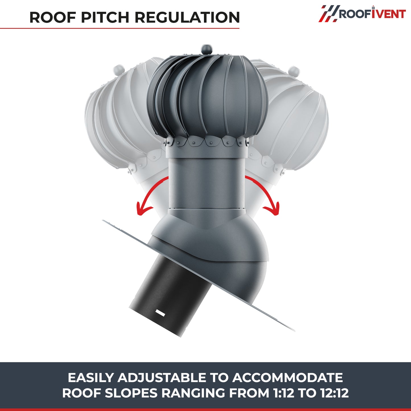 Roof turbine vent - active kitchen and bathroom roof exhaust - Ivent ROTO Round – Shingle Installation