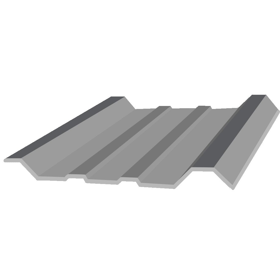 Exposed fasteners RIB profile with rib height 1, ¼”  metal roofing