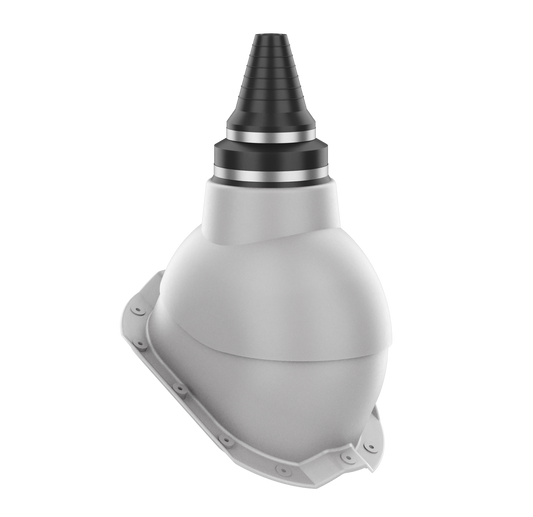 Vent Pipe Roof Penetration -  Metal Exposed Fasteners Roofing with RIB profile 3/4" high.