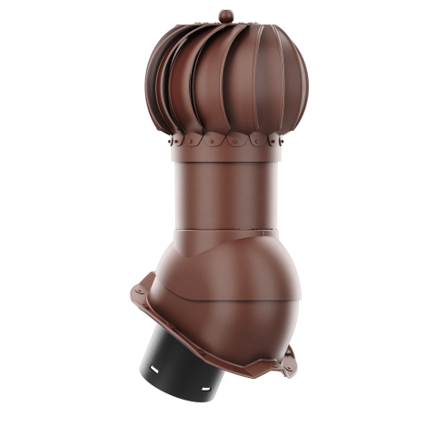 IVENT ROTO ROUND - Kitchen and Bathroom Exhaust Vent for Metal Exposed Fasteners Roofing with RIB profile 3/4" high.