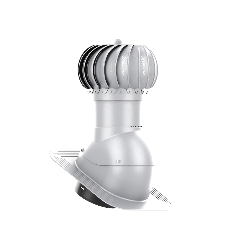 IVENT ROTO 8" ROUND – active kitchen and bathroom roof exhaust - shingles, slate, or shakes installation