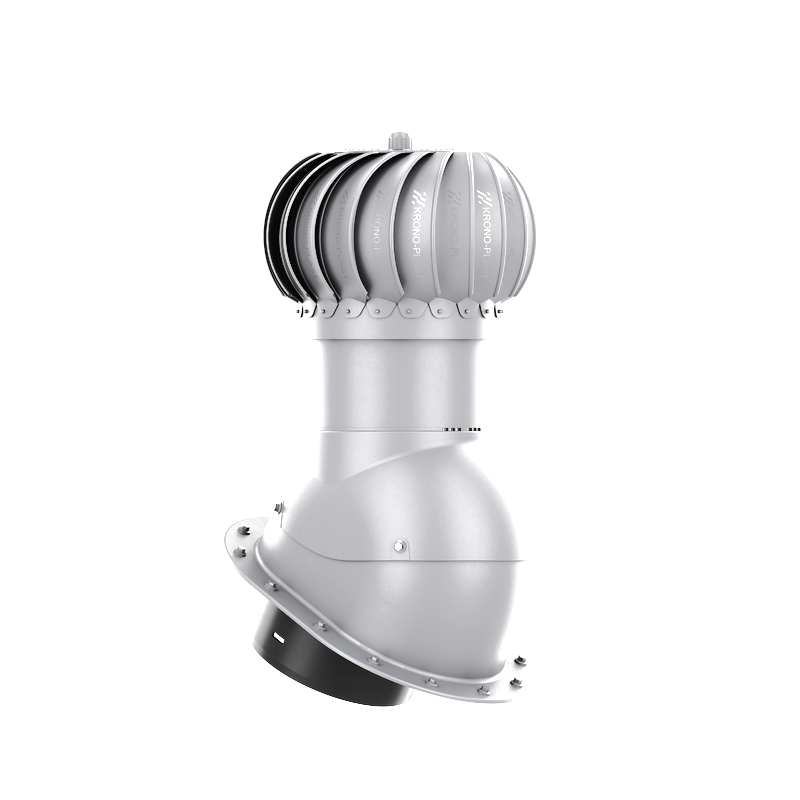 IVENT ROTO 8" ROUND – Active Kitchen and Bathroom Roof Exhaust Vent for Metal Standing Seam or Snap Lock Profiles.