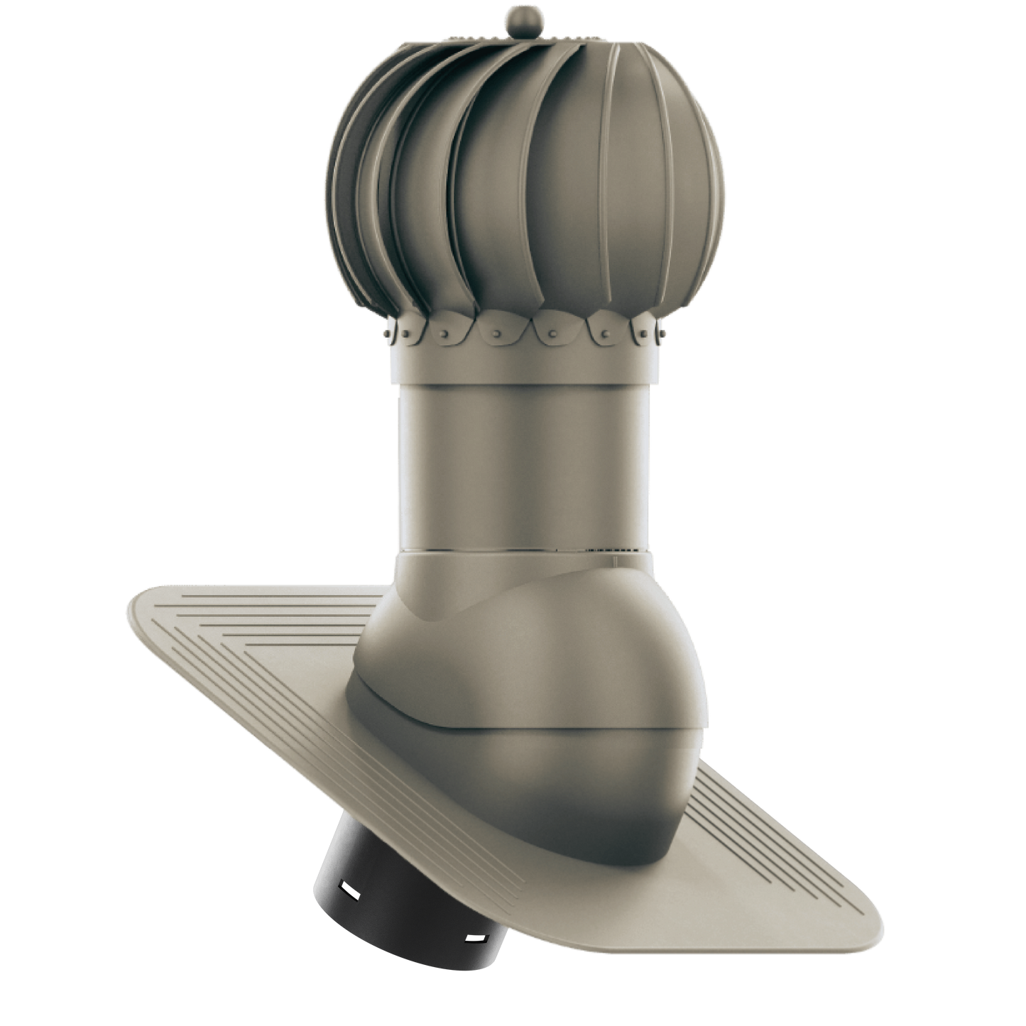 Roof turbine vent - active kitchen and bathroom roof exhaust - Ivent ROTO Round – Shingle Installation