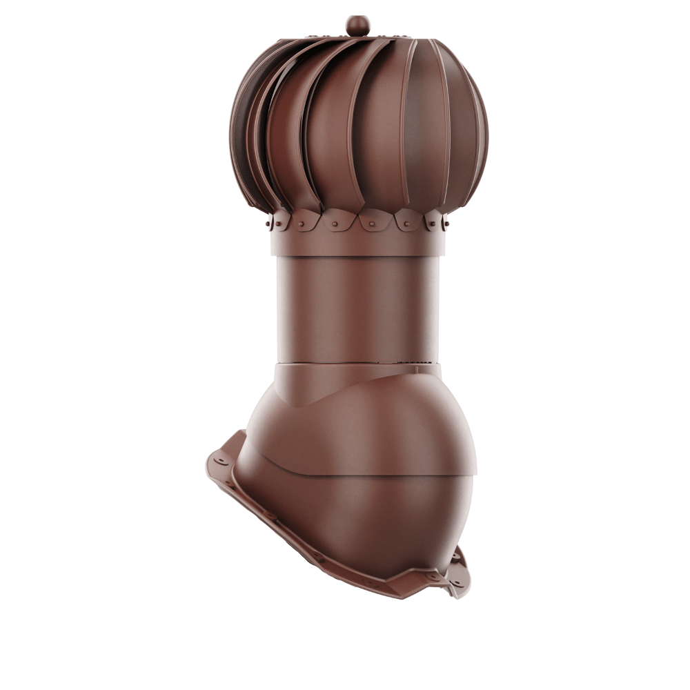 IVent ROTO ATTIC Round - Active Attic Vent for Metal Exposed Fasteners Roofing with RIB profile 3/4" high.