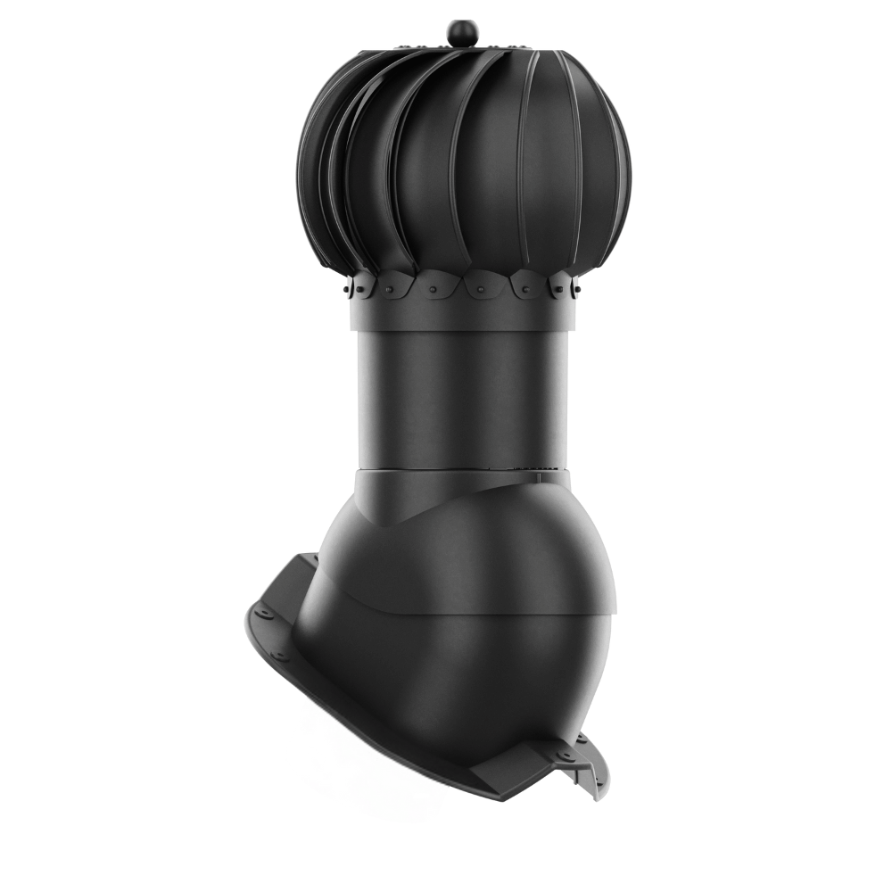 IVent ROTO ATTIC Round - Active Attic Vent for Metal Exposed Fasteners Roofing with RIB profile 1,1/4" high.