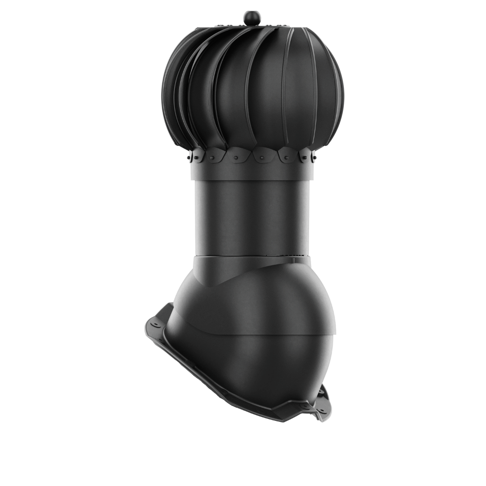 IVent ROTO ATTIC Round - Active Attic Vent for Metal Exposed Fasteners Roofing with RIB profile 3/4" high.