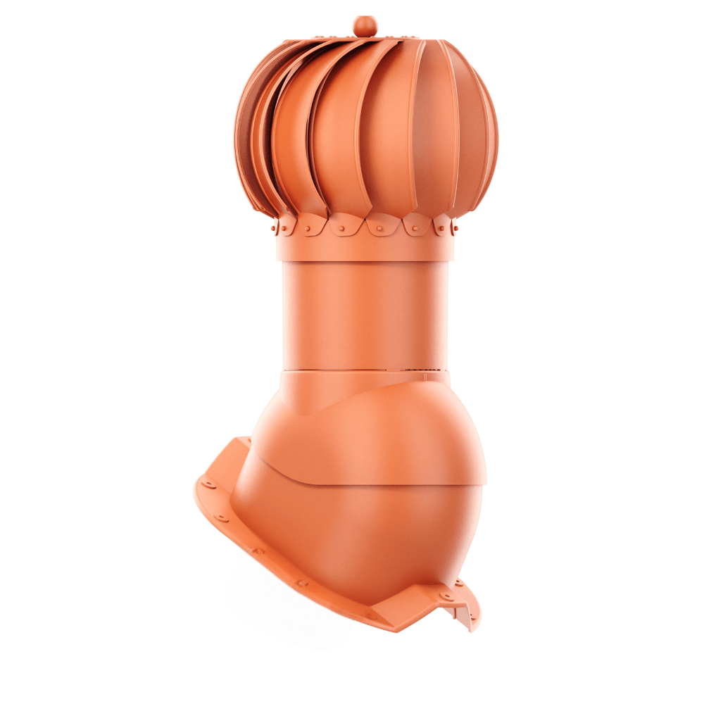 IVent ROTO ATTIC Round - Active Attic Vent for Metal Exposed Fasteners Roofing with RIB profile 1,1/4" high.