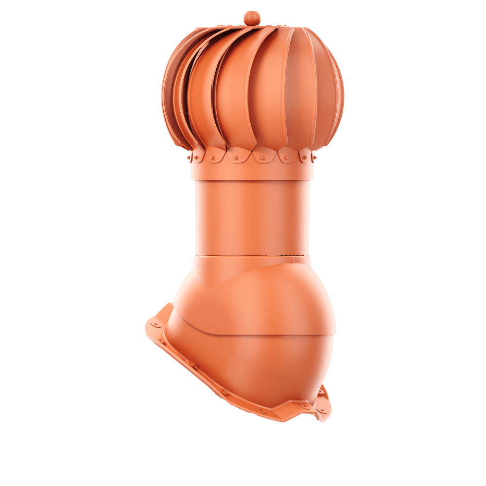 IVent ROTO ATTIC Round - Active Attic Vent for Metal Exposed Fasteners Roofing with RIB profile 3/4" high.