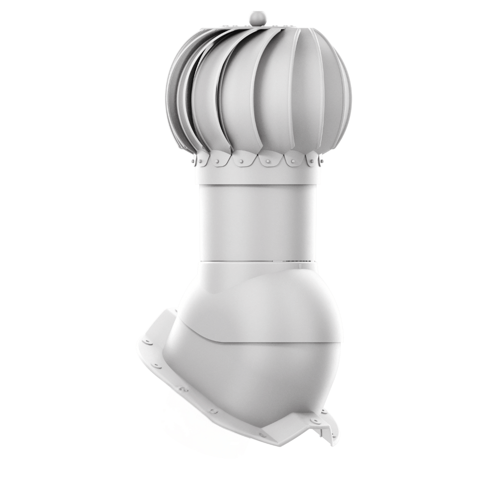 IVent ROTO ATTIC Round - Active Attic Vent for Metal Exposed Fasteners Roofing with RIB profile 1,1/4" high.