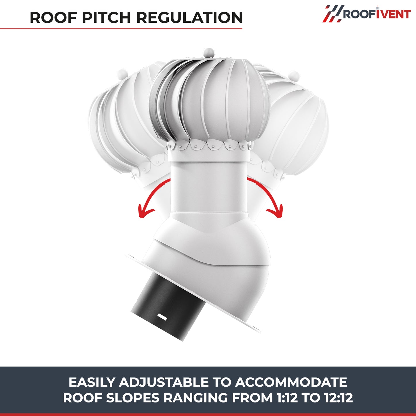 Roof turbine vent - active attic, kitchen and bathroom roof exhaust - Ivent ROTO Round – Metal Installation