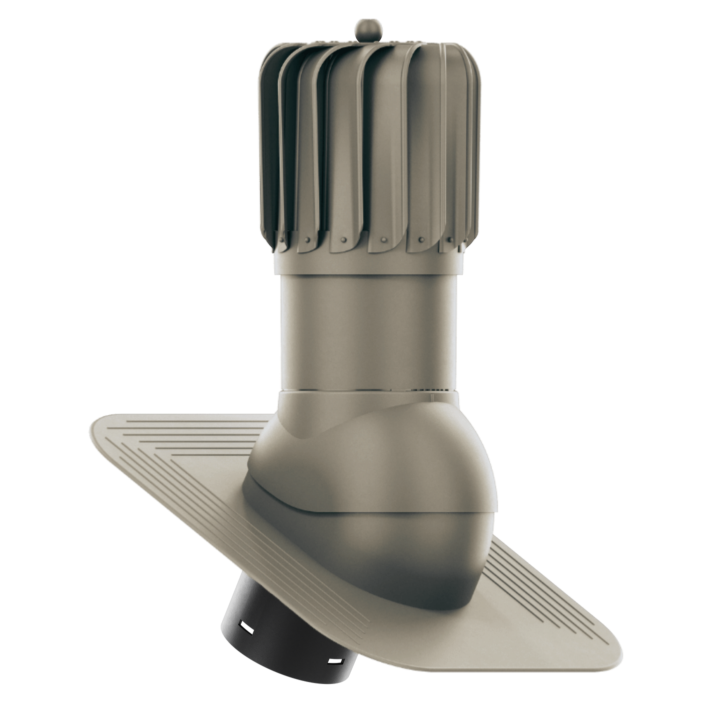Roof turbine vent - active attic, kitchen and bathroom roof exhaust - Ivent ROTO Oblong – Shingle Installation