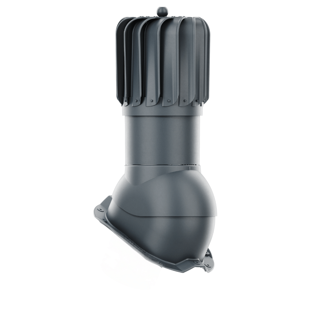 IVent ROTO ATTIC Oblong - Active Attic Vent for Metal Exposed Fasteners Roofing with RIB profile 3/4" high.