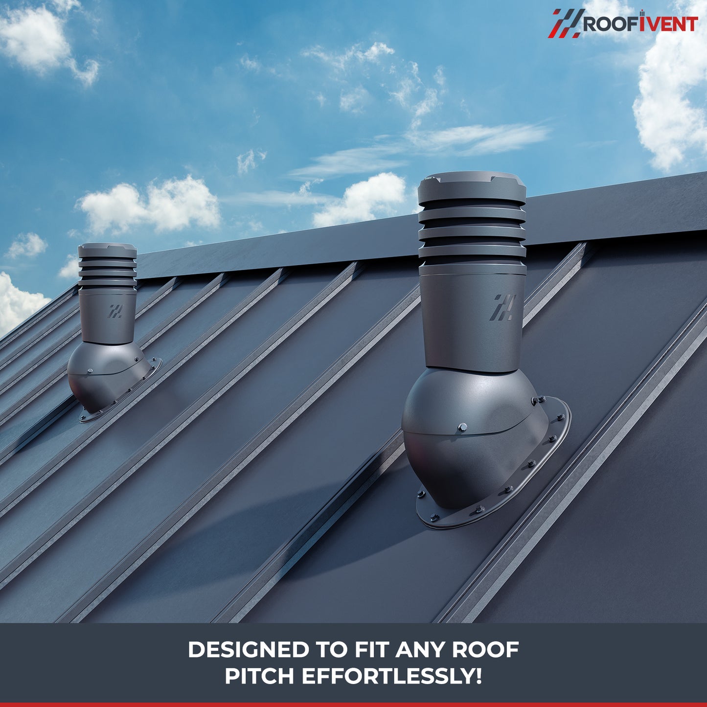 Kitchen, Bathroom and Dryer Roof Exhaust Vent - Ivent ECO – Metal Installation