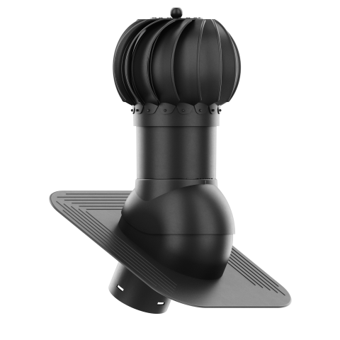Roof turbine vent - active kitchen and bathroom roof exhaust - Ivent ROTO Round – Shingle Installation