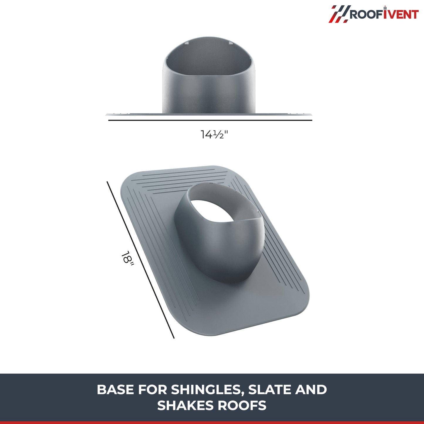 Roof turbine vent - active attic, kitchen and bathroom roof exhaust - Ivent ROTO Oblong – Shingle Installation